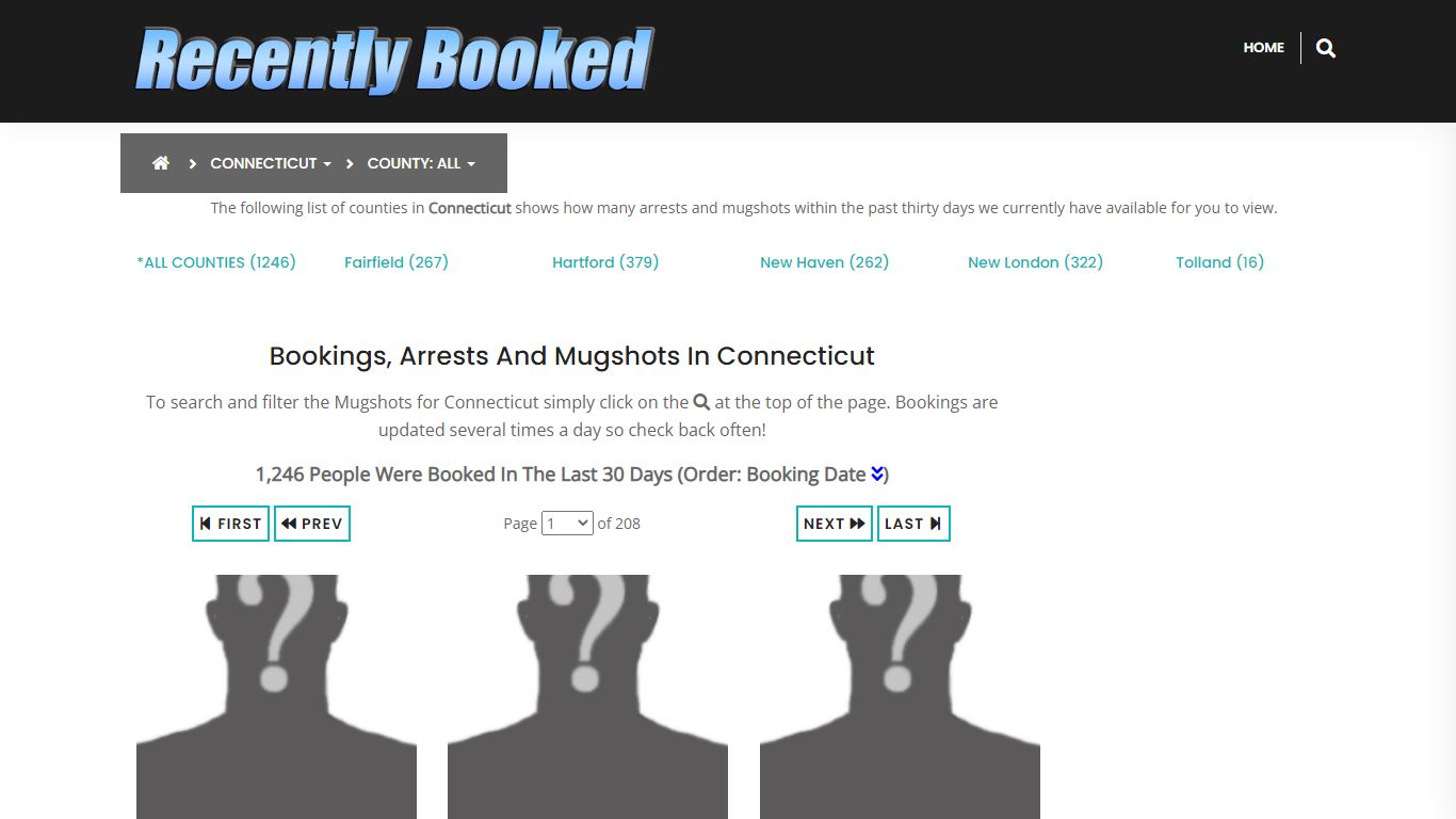 Bookings, Arrests and Mugshots in New Haven County, Connecticut